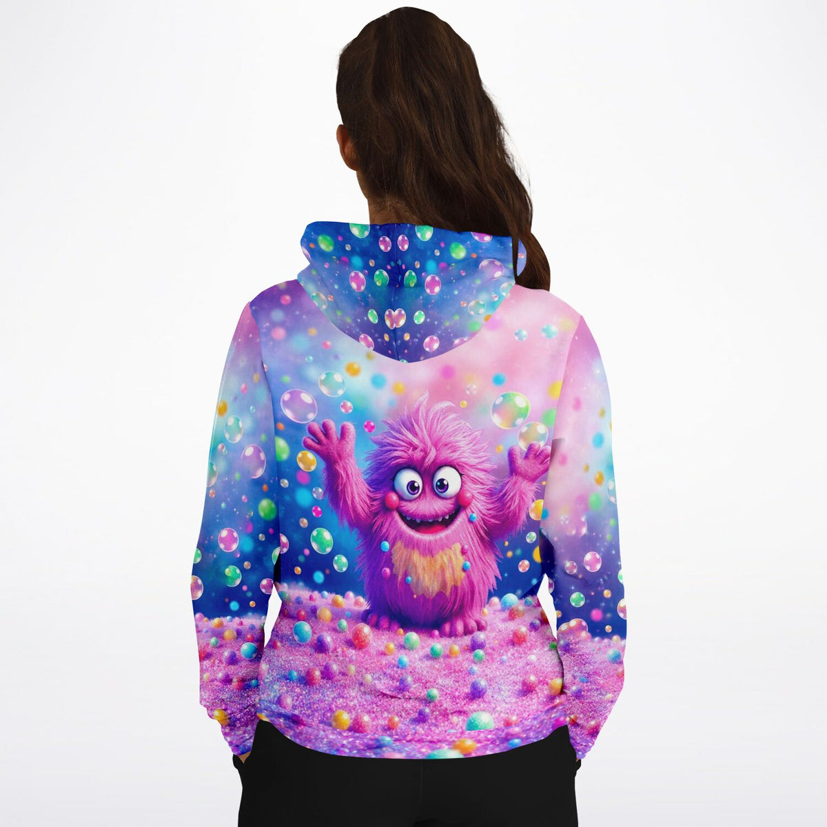 Dreamer Hoodie mit buntem Monster und Seifenblasen Design im Stil unserer Diamond Painting und Malen nach Zahlen Motive