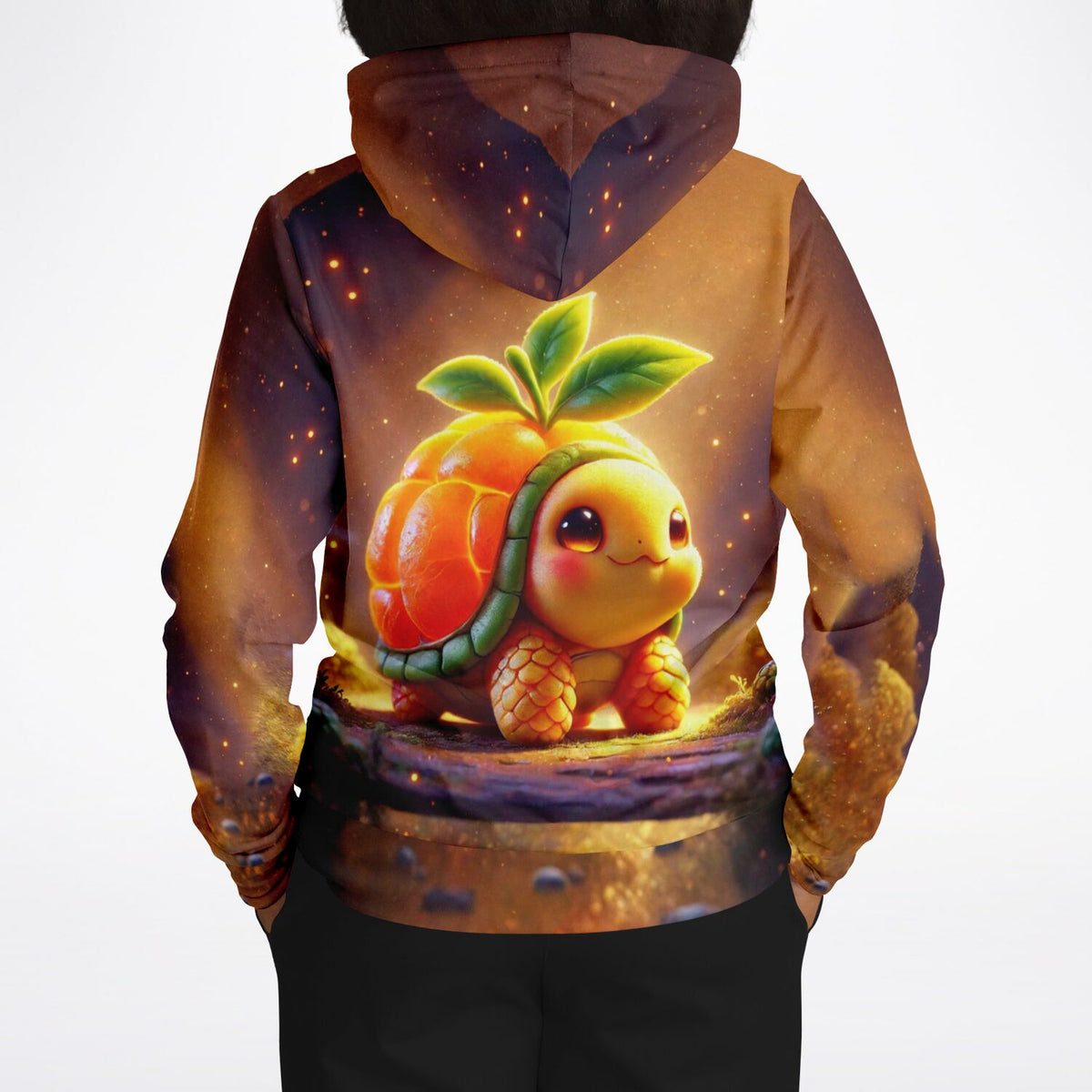 Dreamer Hoodie mit niedlichem Frutty-Schildkröten-Motiv, als Inspiration für Diamond Painting und Malen nach Zahlen