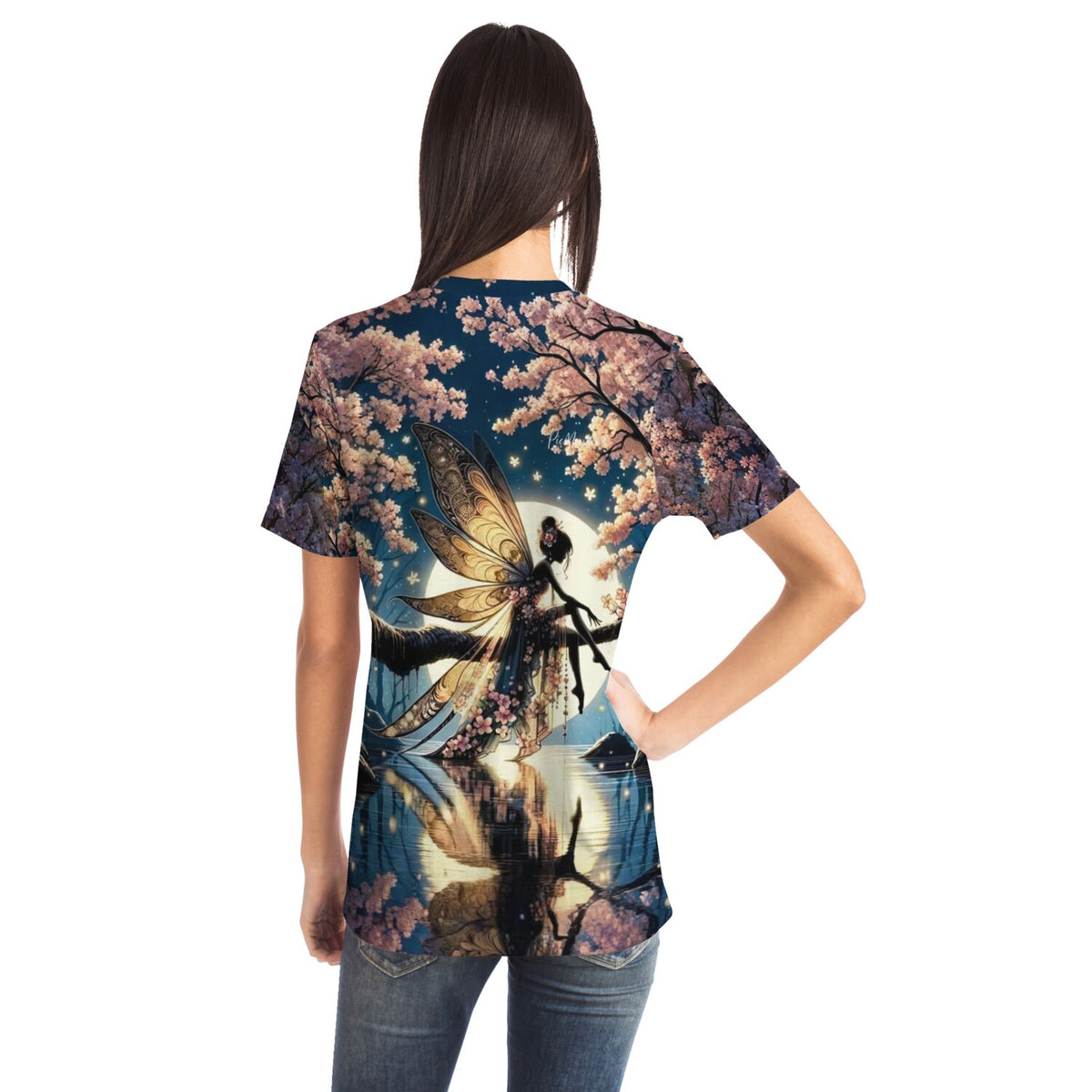 T-Shirt für Erwachsene mit Mondscheinfee Motiv, ideal für Fans von Diamond Painting und Malen nach Zahlen