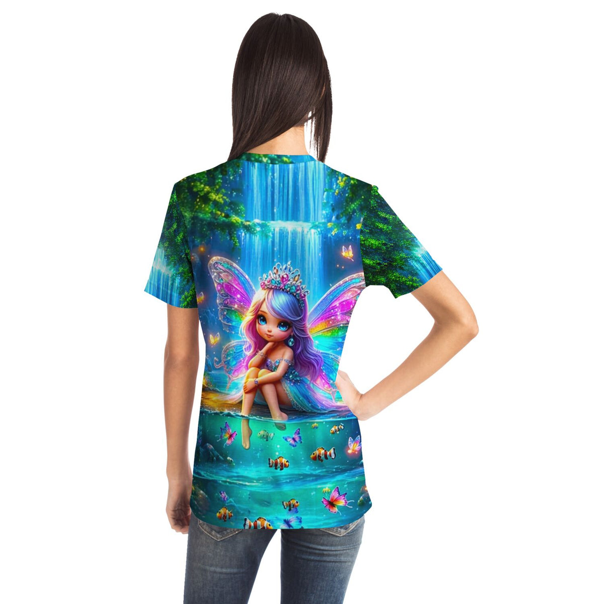 T-Shirt mit Elfenteich Motiv, perfekt für Fans von Diamond Painting und Malen nach Zahlen für Erwachsene