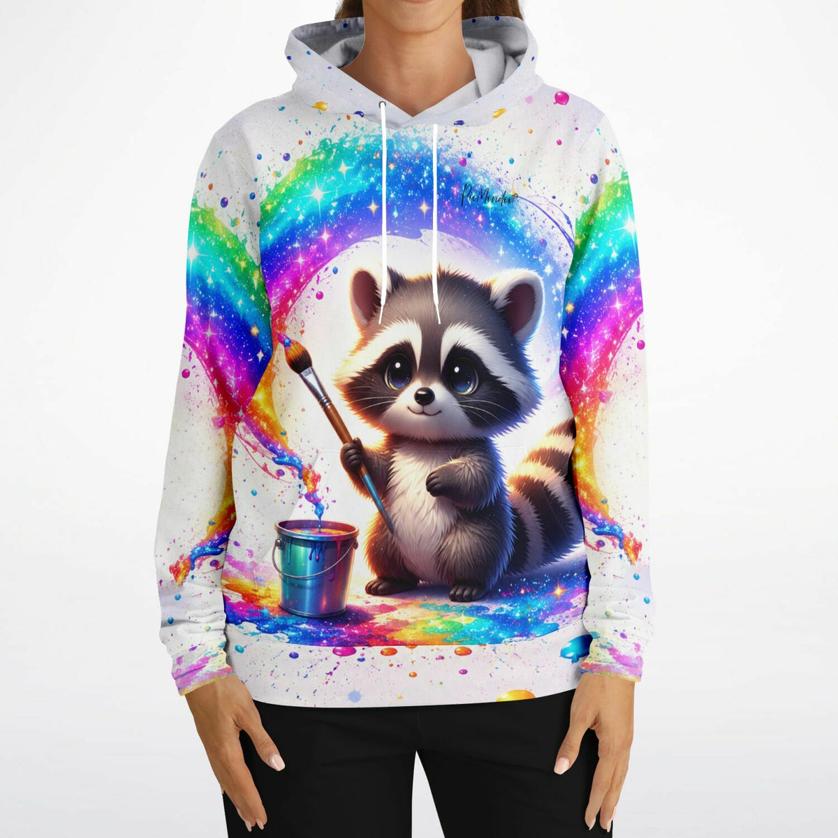 Dreamer Hoodie mit niedlichem Waschbär Motiv, ideal für Fans von Malen nach Zahlen und kreativen DIY-Kunstwerken.