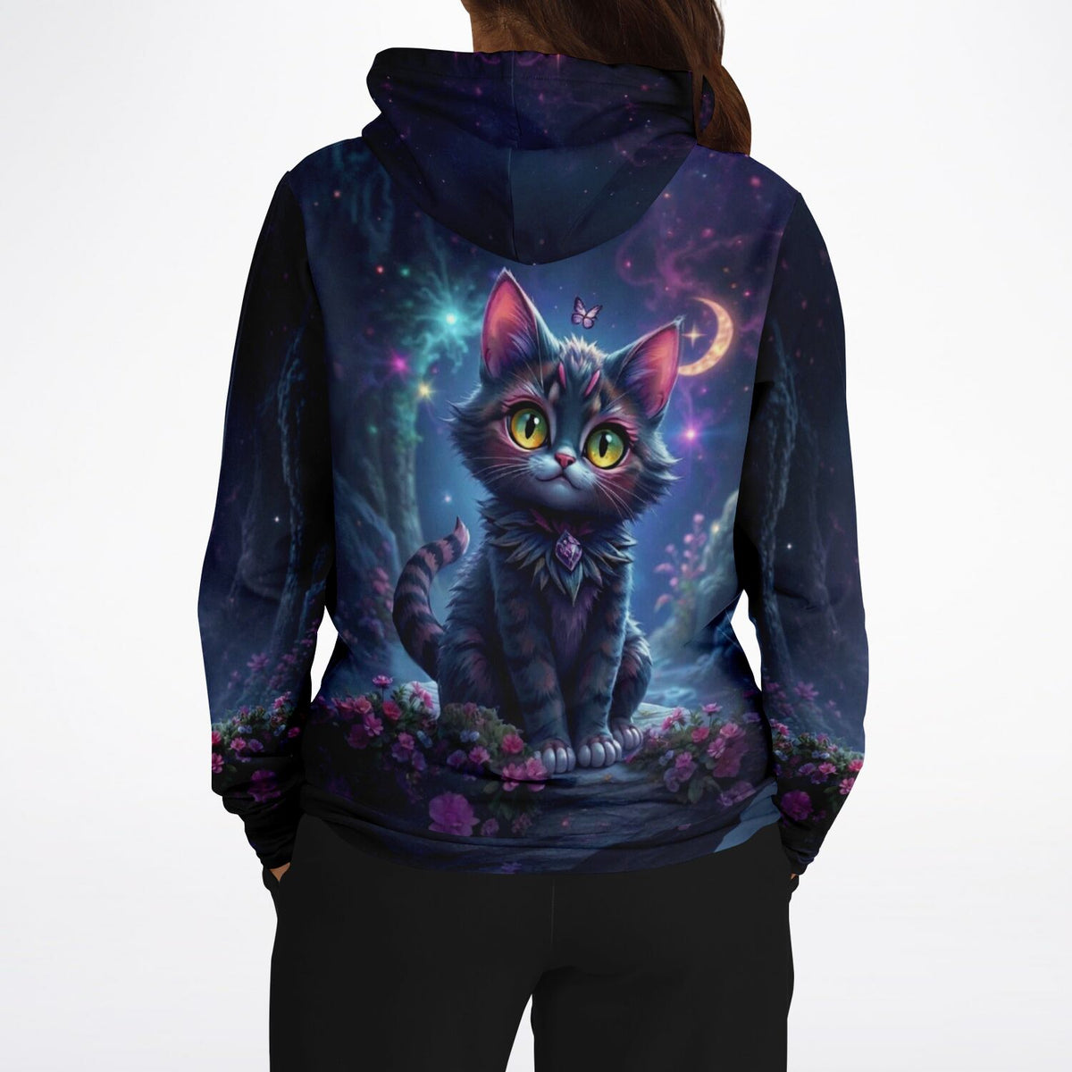 Dreamer Hoodie Night Cat Design für Fans von Diamond Painting und Malen nach Zahlen Motiven