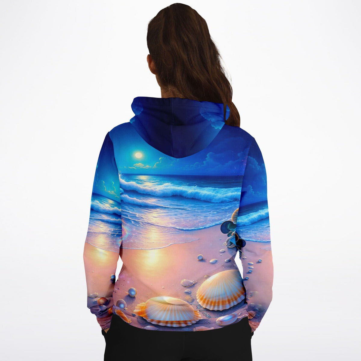 Dreamer Hoodie mit Strand bei Nacht Motiv, ideal für Fans von Malen nach Zahlen und kreativen Diamond Painting Designs.