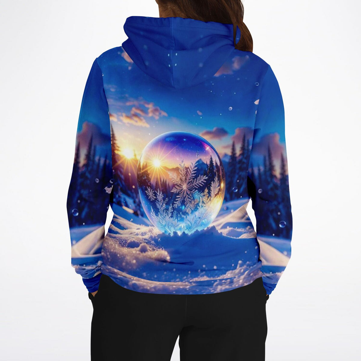 Dreamer Hoodie Kristallwelt mit winterlichem Motiv wie beim Diamond Painting oder Malen nach Zahlen für Erwachsene