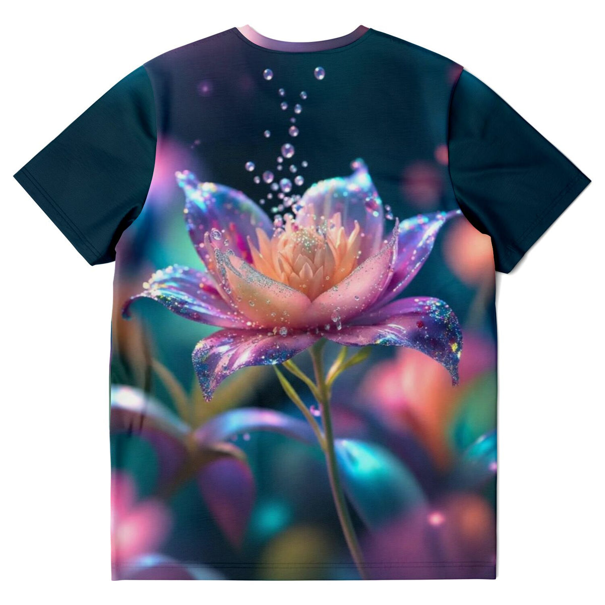 Dreamer T-Shirt Sternentau mit magischem Blumenmotiv, ideal als Inspiration für Diamond Painting oder Malen nach Zahlen