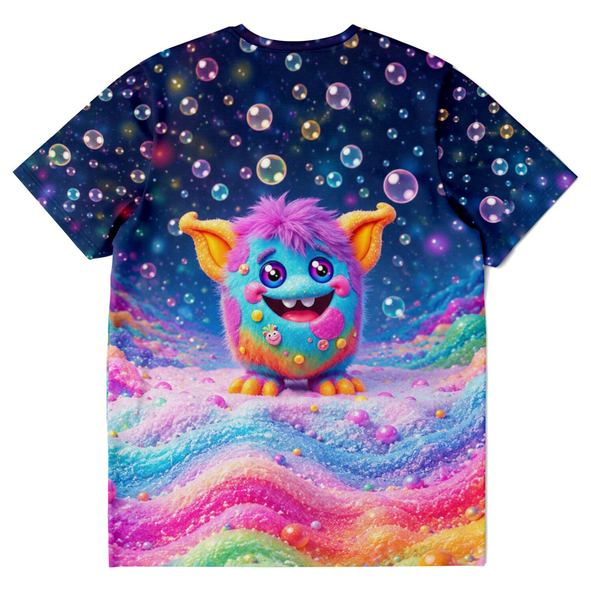 T-Shirt mit buntem Grinsebacke-Monster Fan-Motiv, perfekt für Fans von Diamond Painting und kreativen Designs.