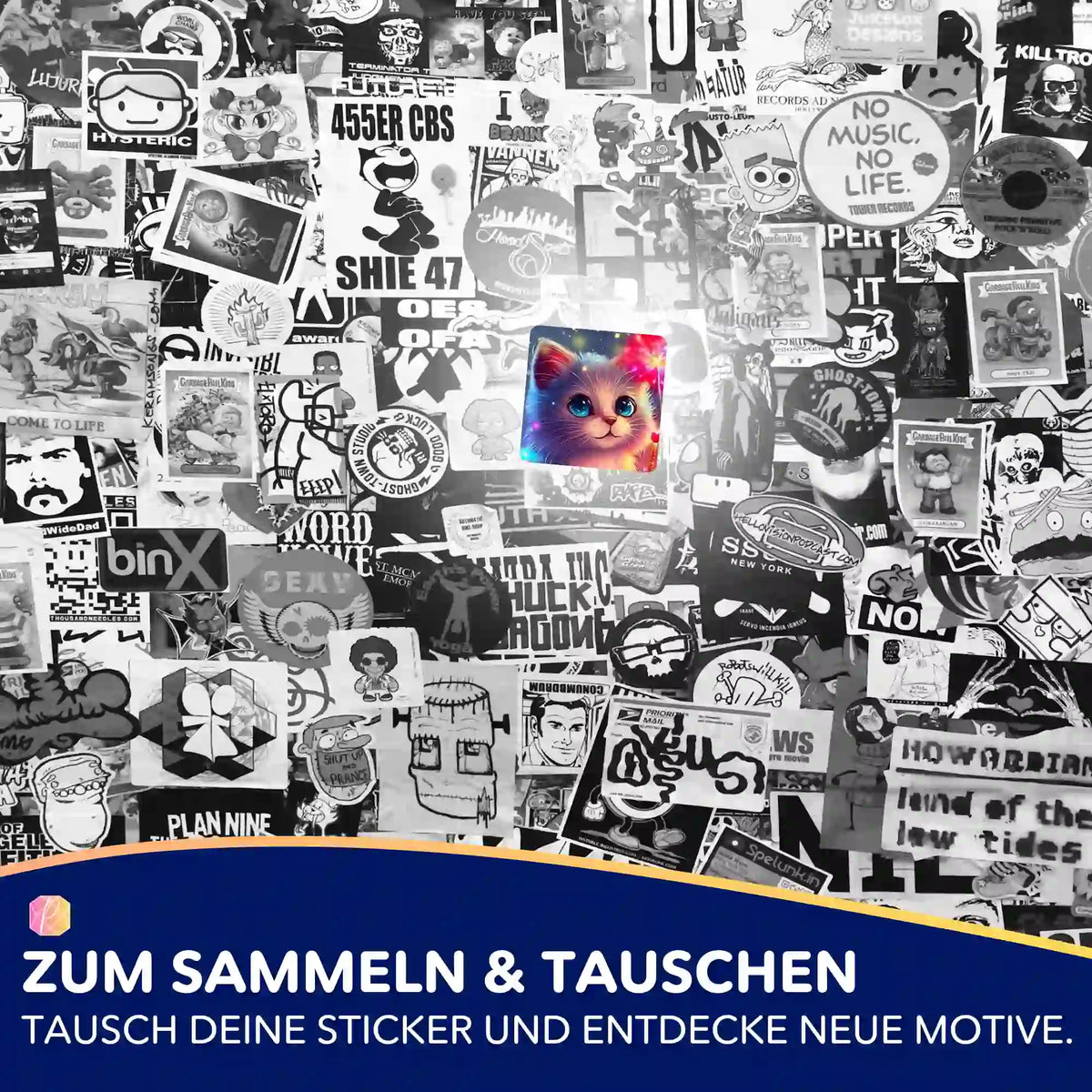 Buntes Zauberkätzchen Sticker-Set für Diamond Painting Zubehör und Malen nach Zahlen Fans