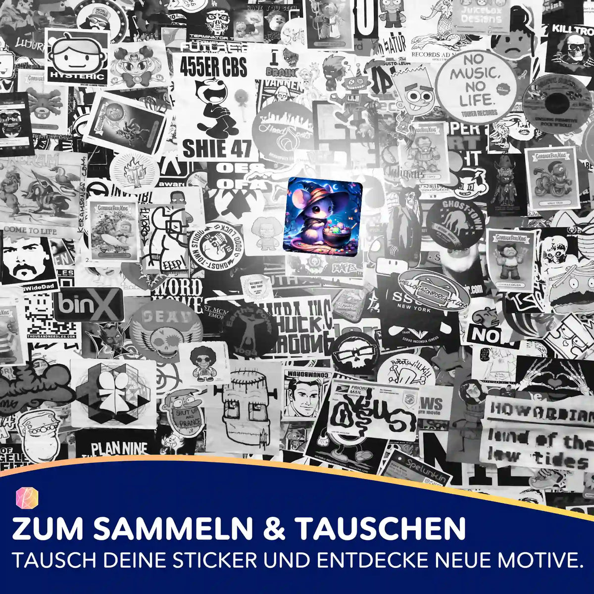 Buntes Mondflausch Sticker-Set für Diamond Painting Fans zur Gestaltung und übersichtlichen Organisation von Motiven