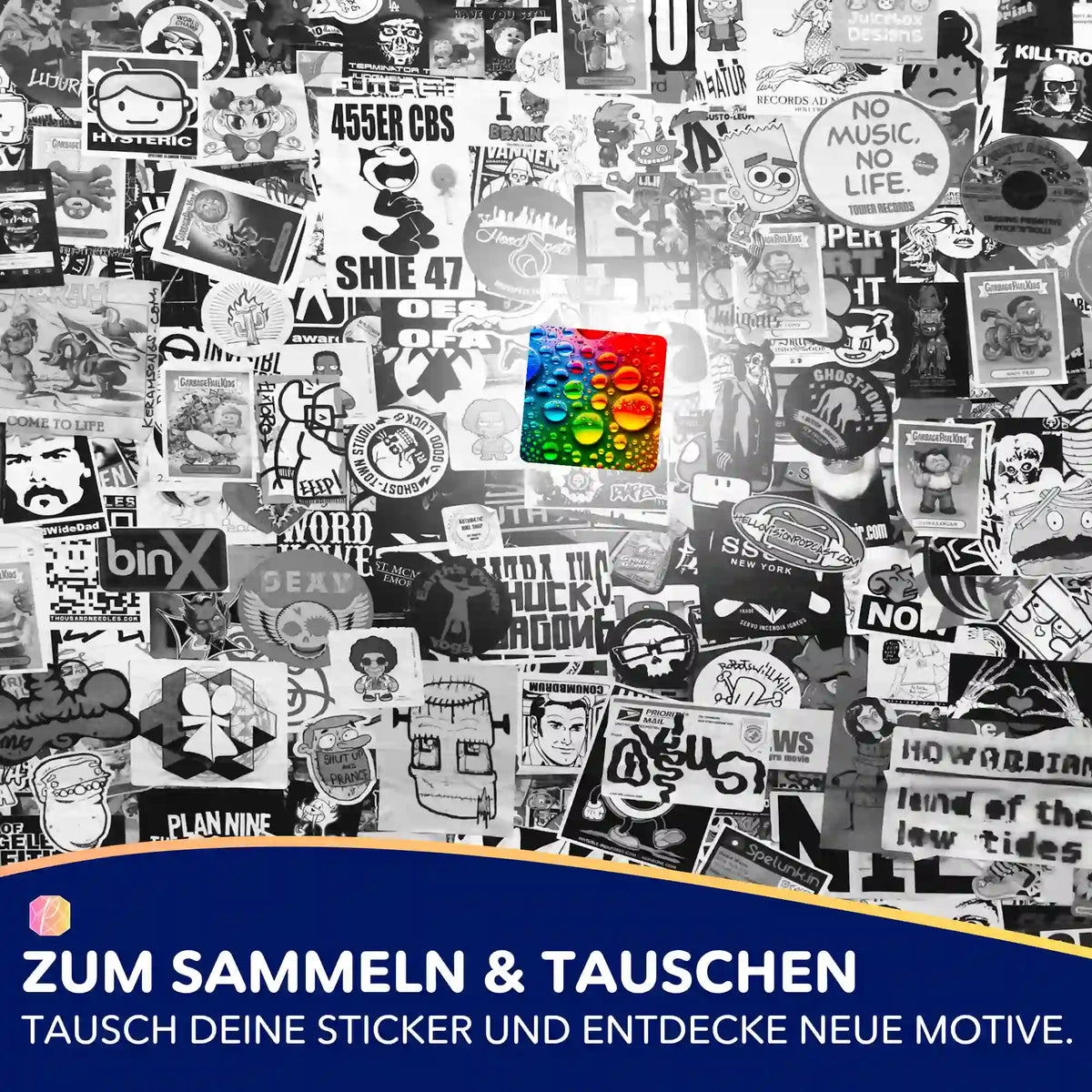 5er-Set Colorful Raindrops Sticker für Diamond Painting und Bastelprojekte zur Organisation von Zubehör