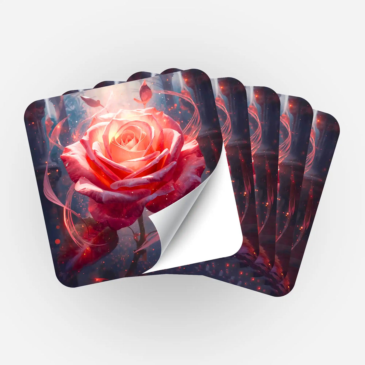 5er-Set Sticker Herzflamme für Diamond Painting Zubehör zur Organisation von Malen nach Zahlen Motiven