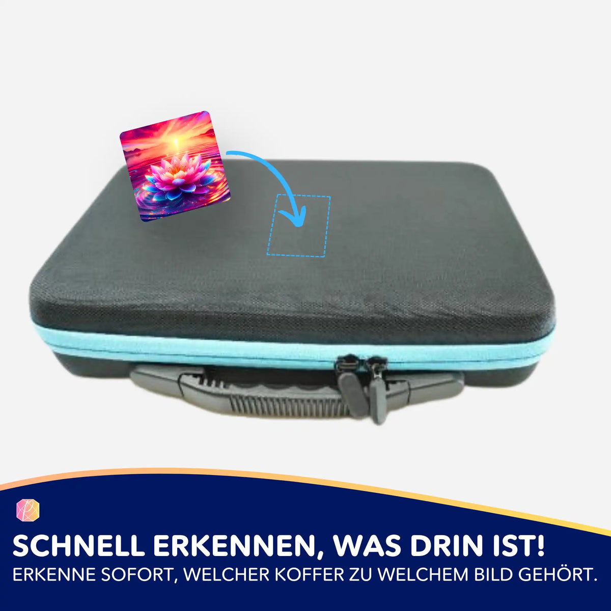 Picmondoo 5er-Set Aufkleber zur Organisation von Diamond Painting Koffern mit Motiv Blüte zwischen den Welten