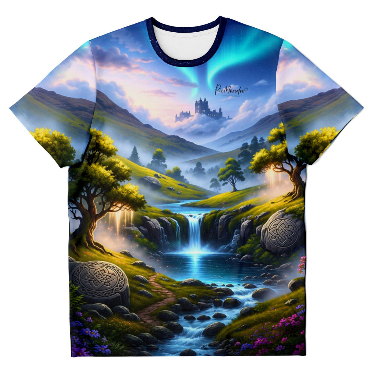 Dreamer T-Shirt mit magischem Tal der Erinnerung Motiv, inspiriert durch Diamond Painting und Malen nach Zahlen Kunst