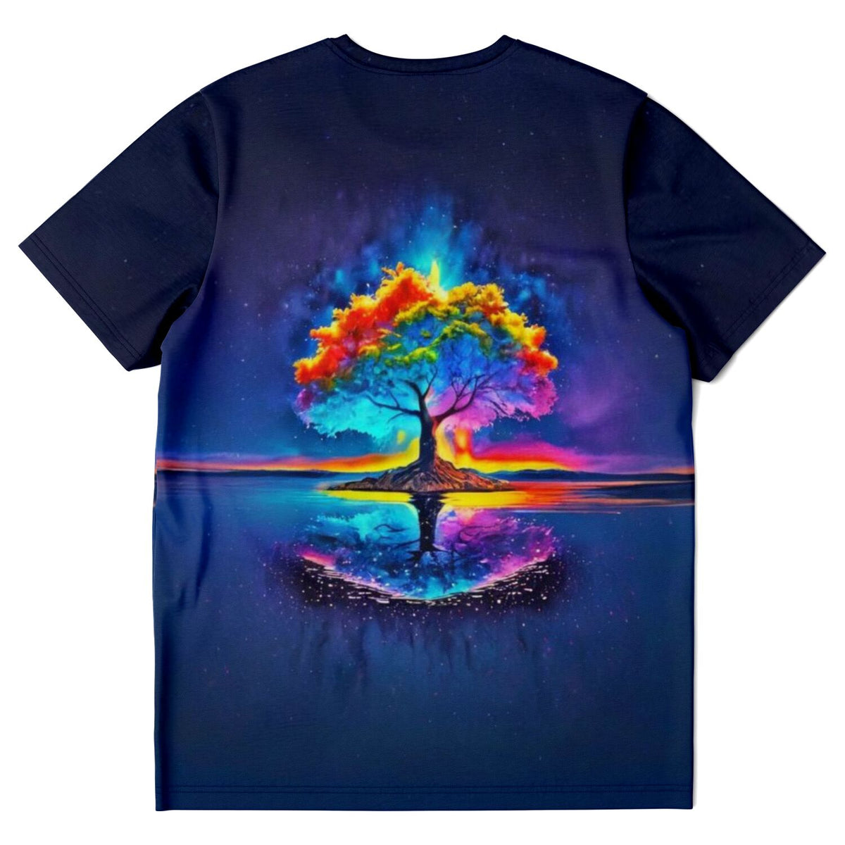 T-Shirt mit buntem Rainbow Tree Motiv, ideal für Fans von Diamond Painting und Malen nach Zahlen Designs