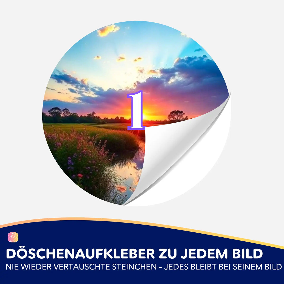 Döschenaufkleber mit Motiv Morgenrot für das Diamond Painting Zubehör zur Ordnung der Diamanten