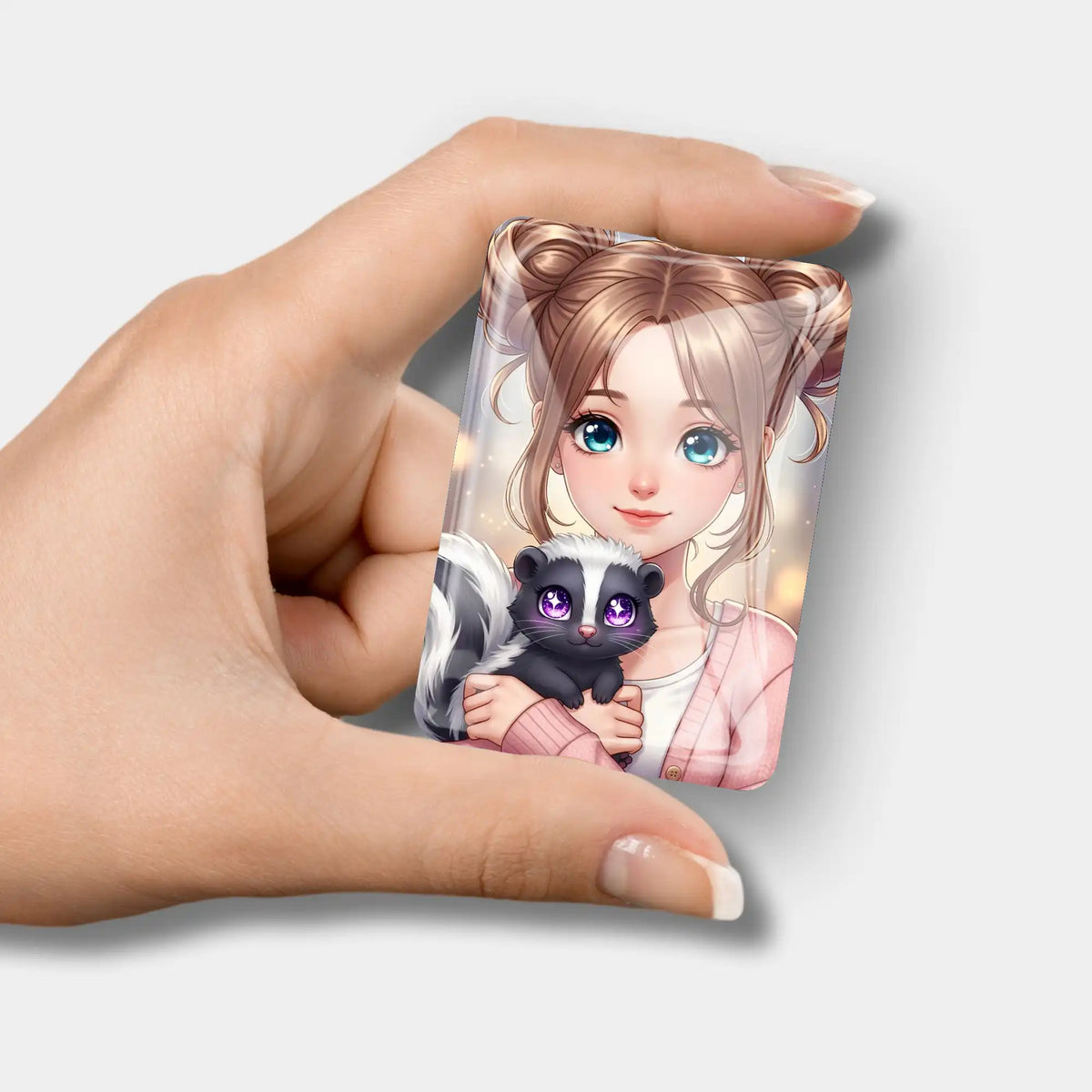 Magischer Yuna & Puki Cover Minder aus Glas als praktisches Zubehör für dein Diamond Painting