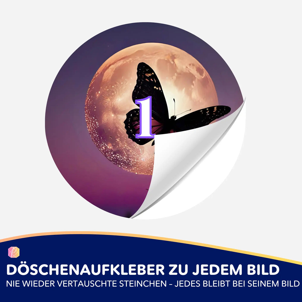 Döschenaufkleber Nightfly für Diamond Painting Zubehör zur geordneten Aufbewahrung der Steinchen