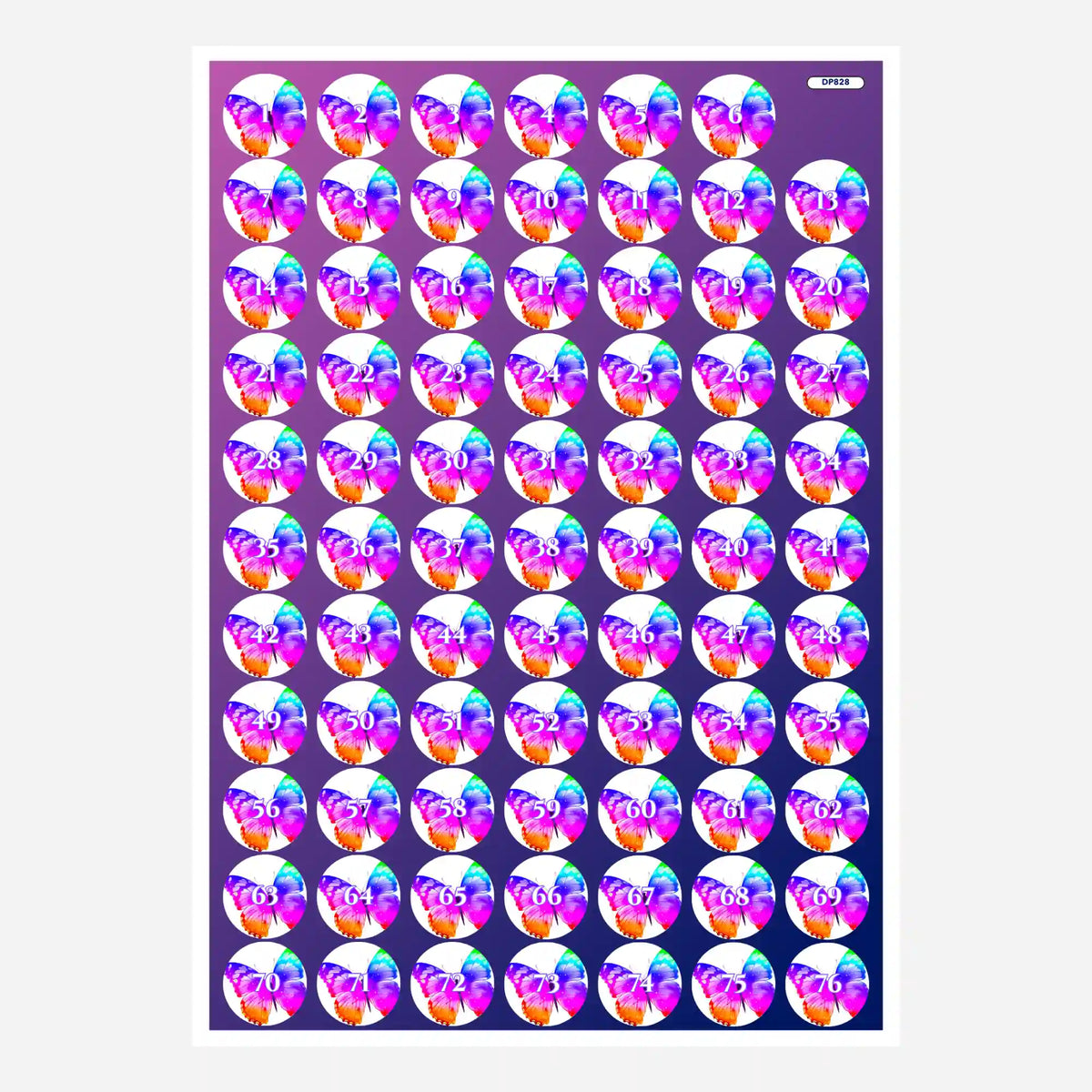 Bunte Schmetterling-Aufkleber für Diamond Painting Döschen zur einfachen Organisation der Steinfarben beim Basteln.