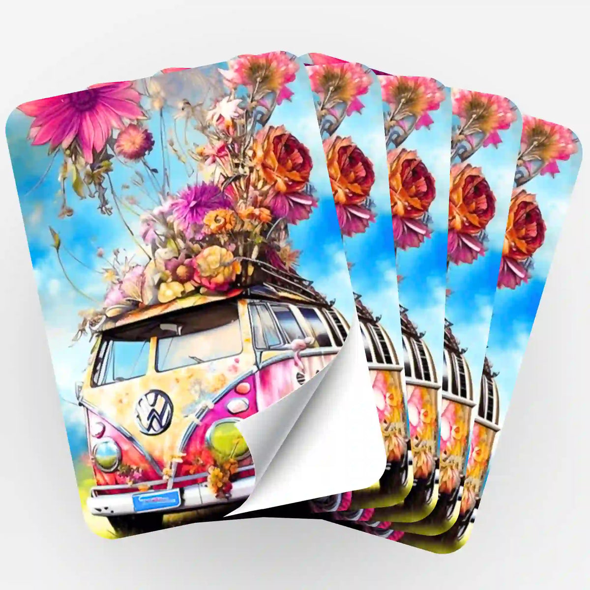 5er-Set Sticker Flower Power Bully für Diamond Painting Fans und zur Organisation von Malen nach Zahlen Zubehör