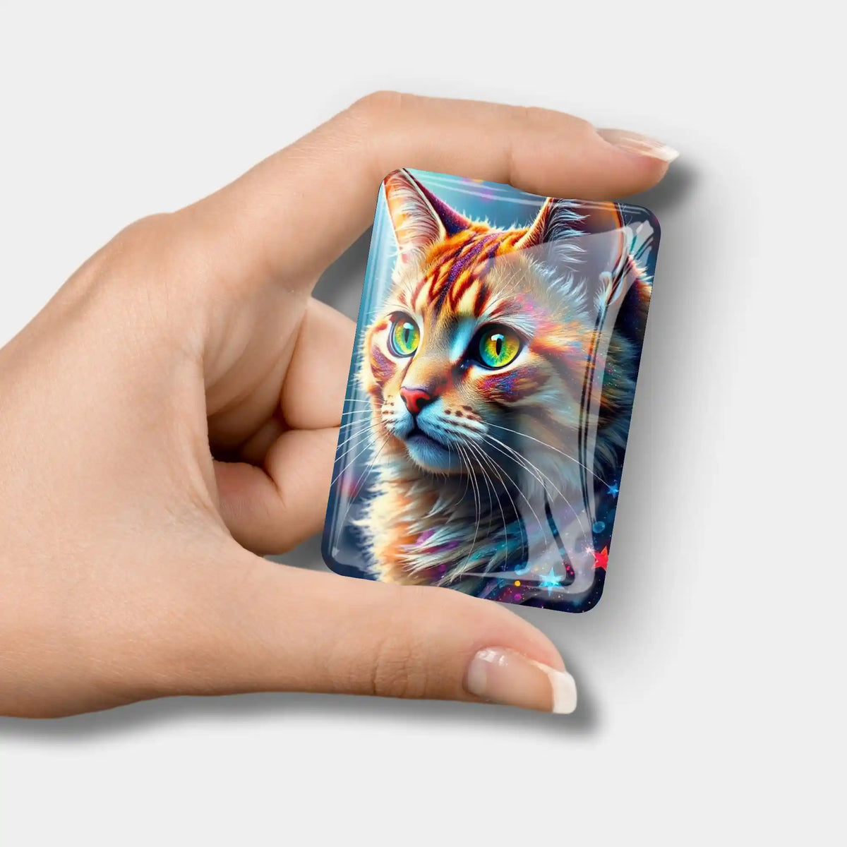 Magnetischer Cover Minder Sternenpfote aus Glas mit Katzenmotiv als funktionales Diamond Painting Zubehör