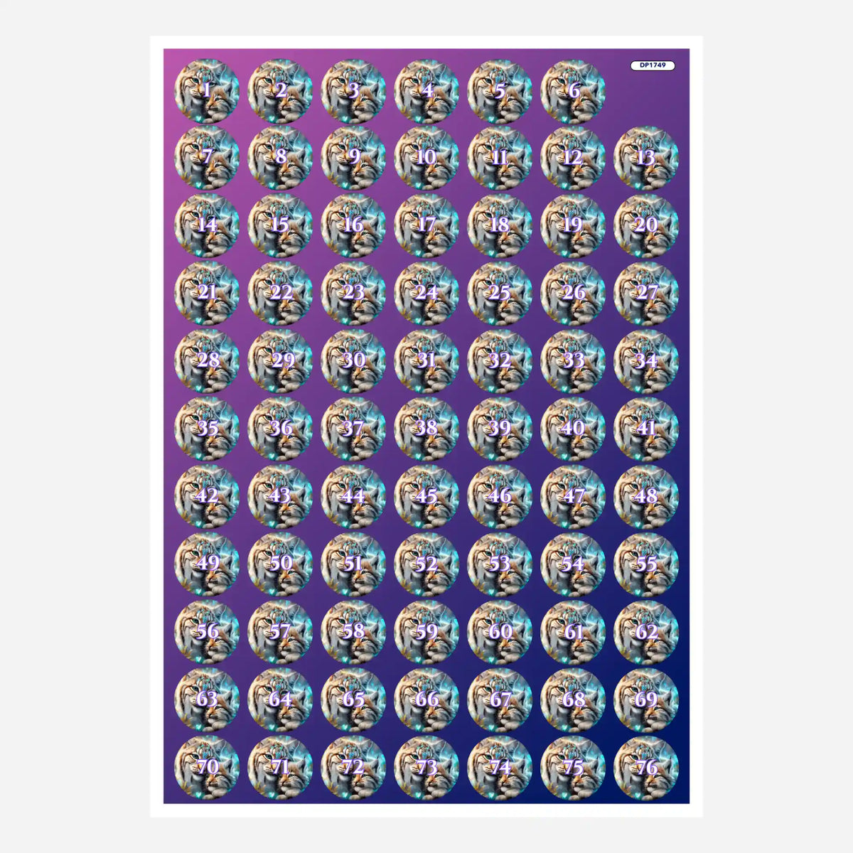 Bunte Diamond Painting Döschenaufkleber mit Tiermotiv zur organisierten Sortierung von Diamantsteinen für dein Set.