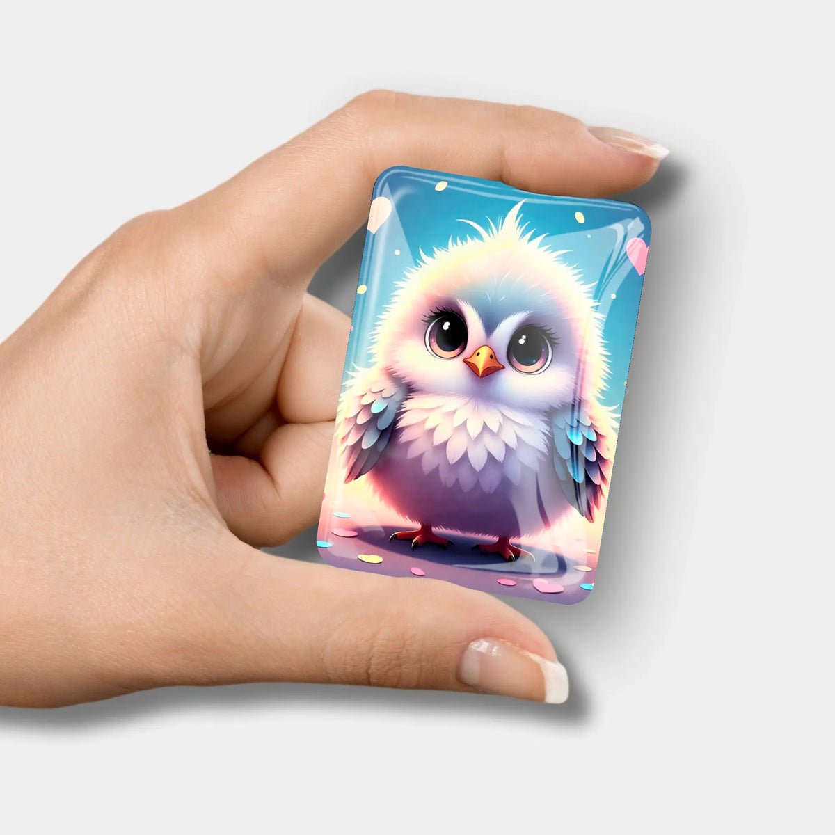 Glas Cover Minder mit süßem Küken-Motiv als praktisches Zubehör für dein Diamond Painting Design.