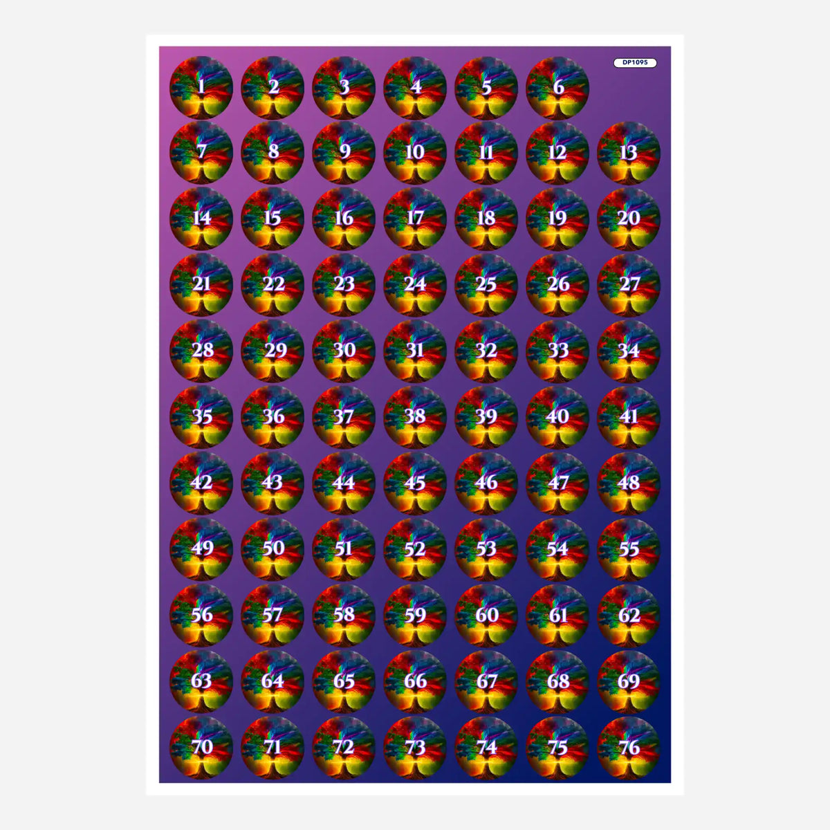 Bunte Diamond Painting Döschenaufkleber mit Lebensbaum-Motiv zur Sortierung von Diamanten Painting Steinen