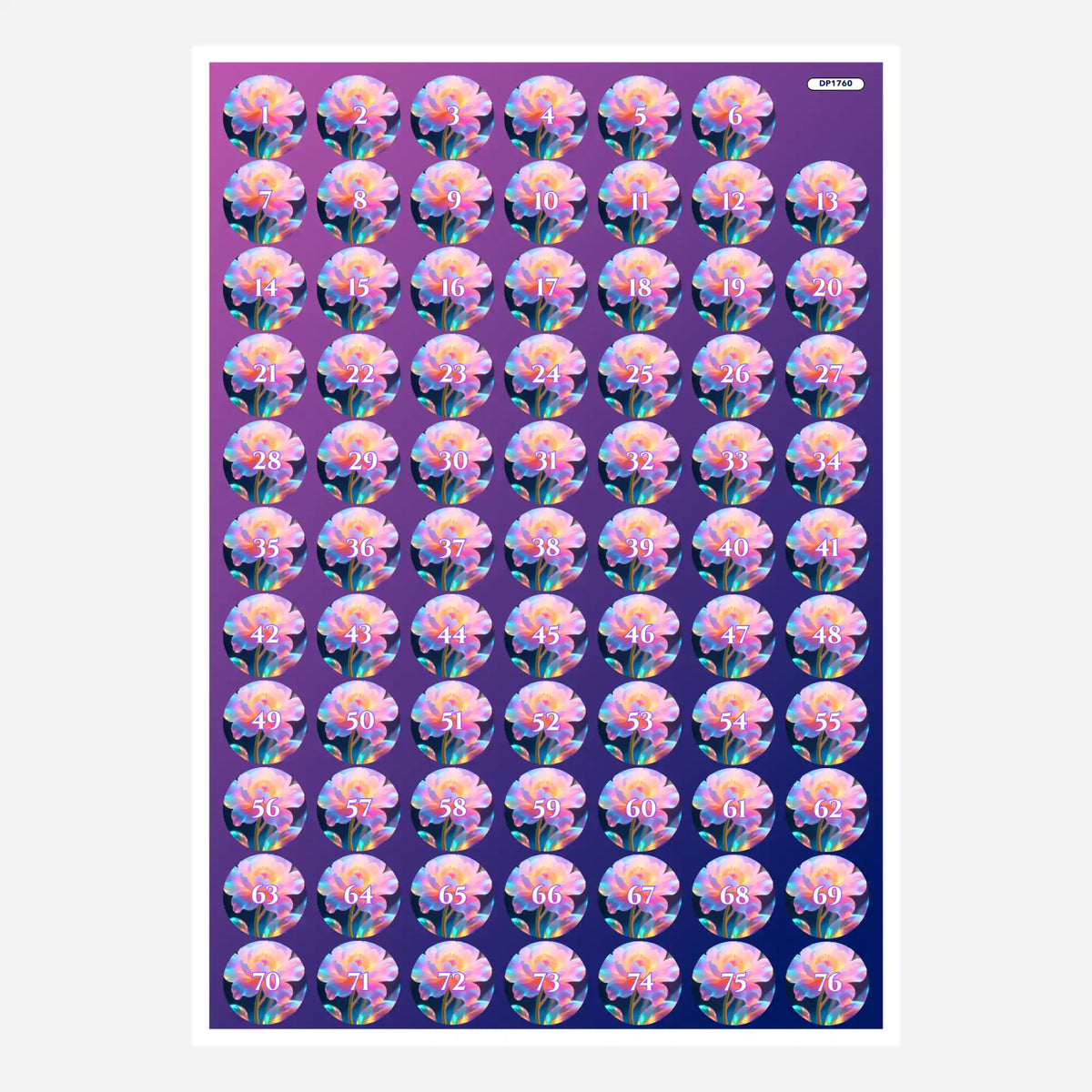 Bunte Diamond Painting Döschenaufkleber mit Blumenmotiv Inneres Leuchten zum einfachen Sortieren der Diamanten