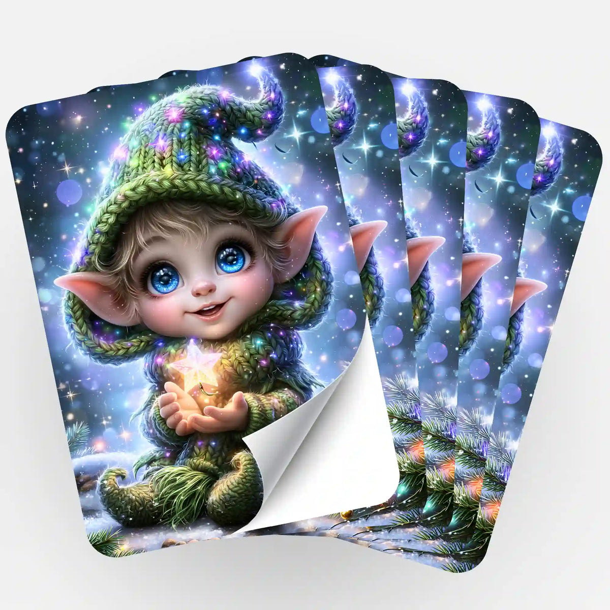 5er-Set Sticker Ein Stern für dich mit Wichtel-Motiv für Diamond Painting und Malen nach Zahlen Zubehör