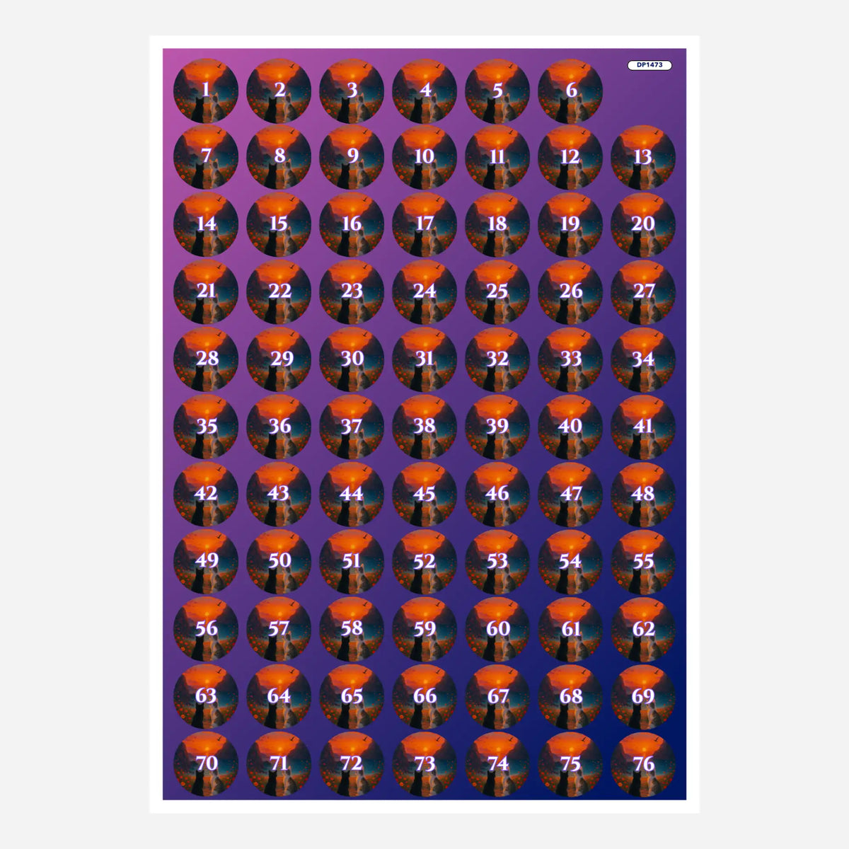 Döschenaufkleber-Set mit Katzen-Motiv zum Sortieren von Steinen für Diamond Painting Projekte