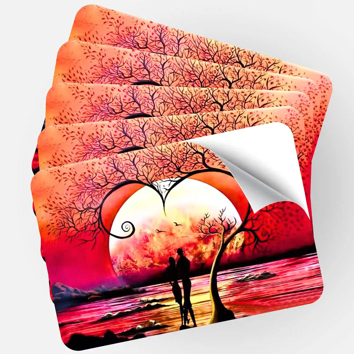 Fünf Picmondoo Aufkleber Set mit Motiv Baum der Liebe für Diamond Painting Organisation und Zubehör