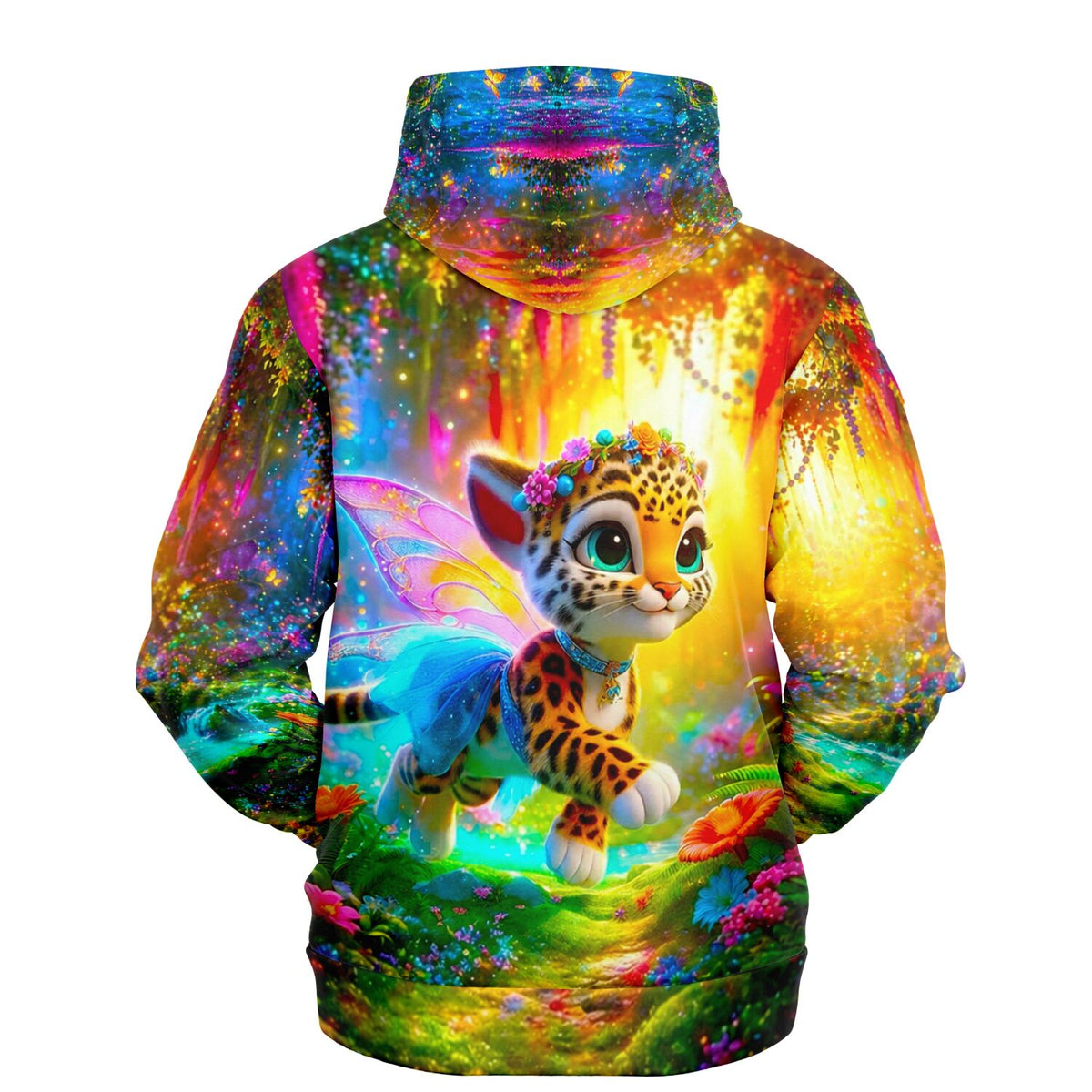 Dreamer Hoodie mit Tigerfee Finja Motiv, buntes Fantasy-Design ideal für Diamond Painting und Malen nach Zahlen Fans