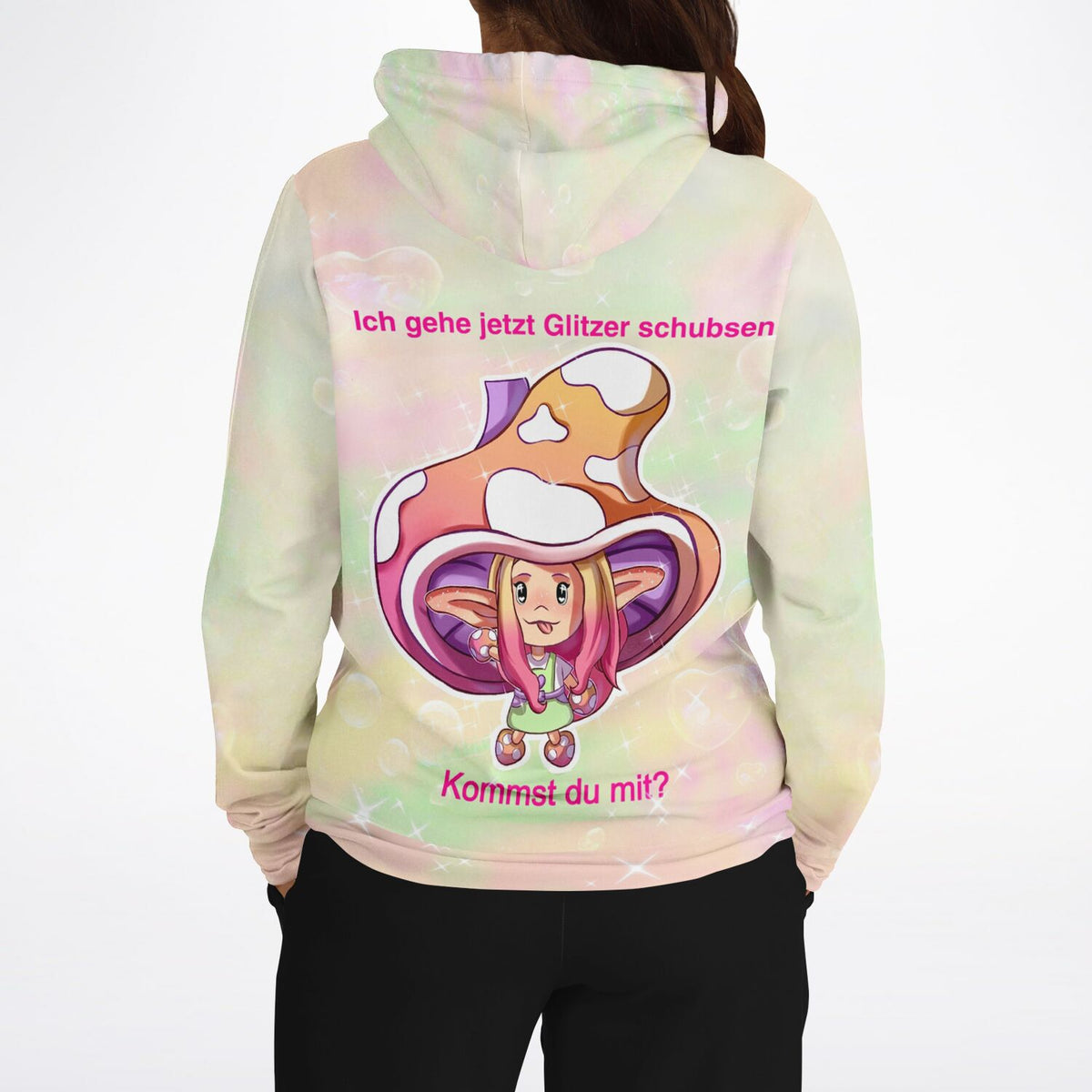Dreamer Hoodie Moni Shroomi mit süßem Pilz-Motiv für Diamond Painting Fans und Kreative