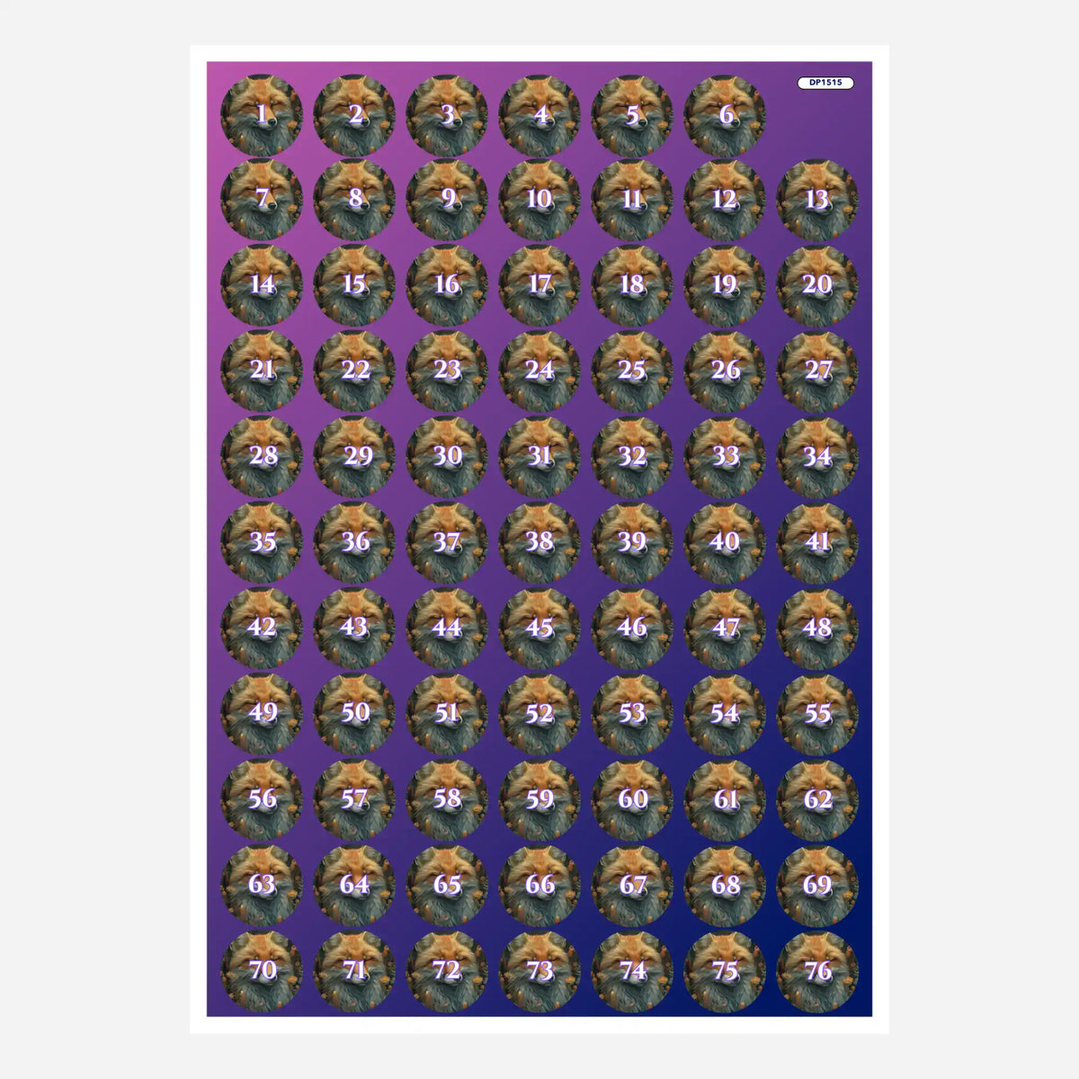 Bunte Diamond Painting Döschenaufkleber mit Fuchsmotiv zur einfachen Sortierung der Steinchen für dein Diamond Painting Set