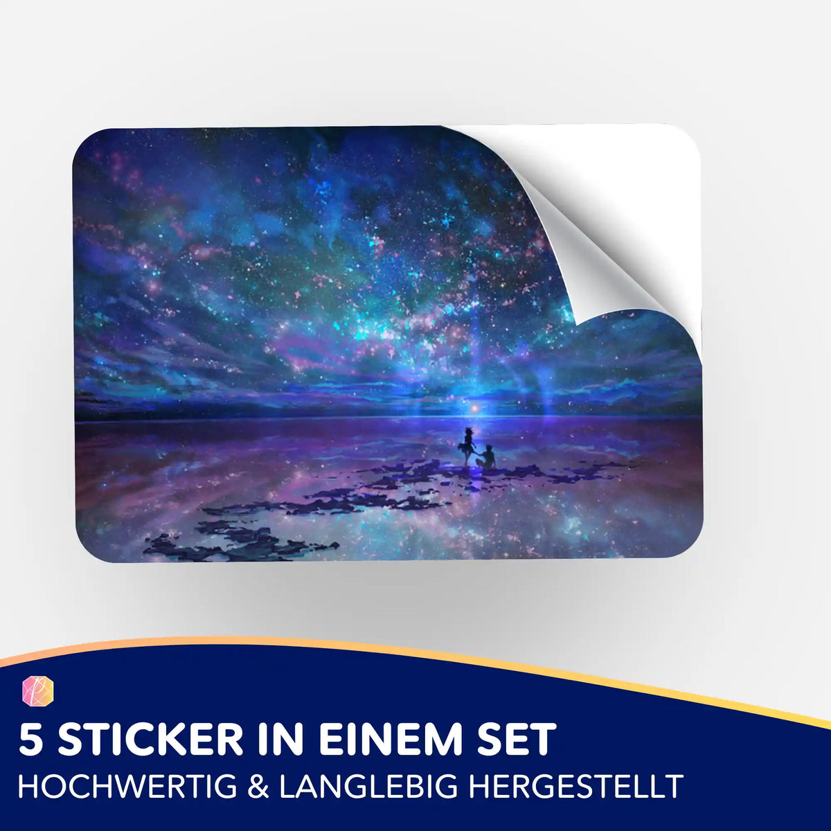 5er-Set Sticker Ozean trifft Universum für Diamond Painting Fans zur Organisation von Zubehör und Diamanten