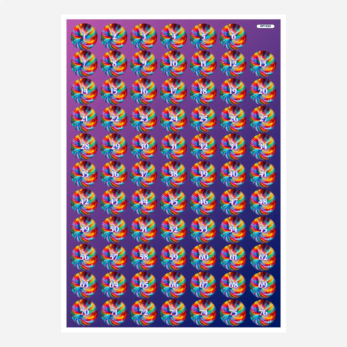 Bunte Diamond Painting Döschenaufkleber mit Phönix-Motiv zur professionellen Sortierung deiner Diamanten