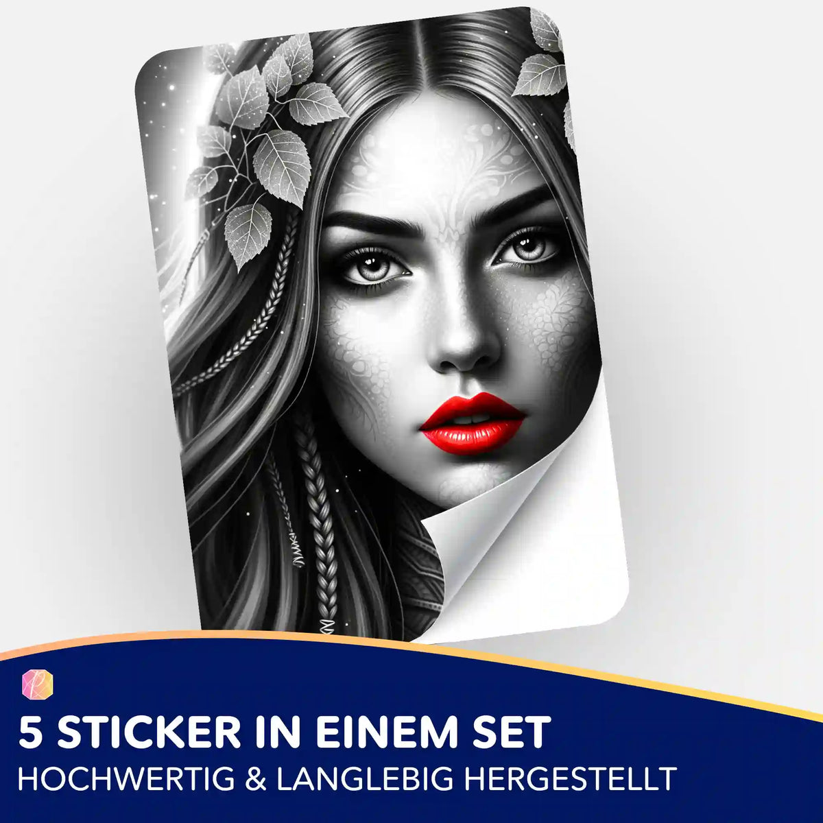 Picmondoo Sticker-Set Red Lips für Diamond Painting und Malen nach Zahlen Zubehör zur organisierten Aufbewahrung