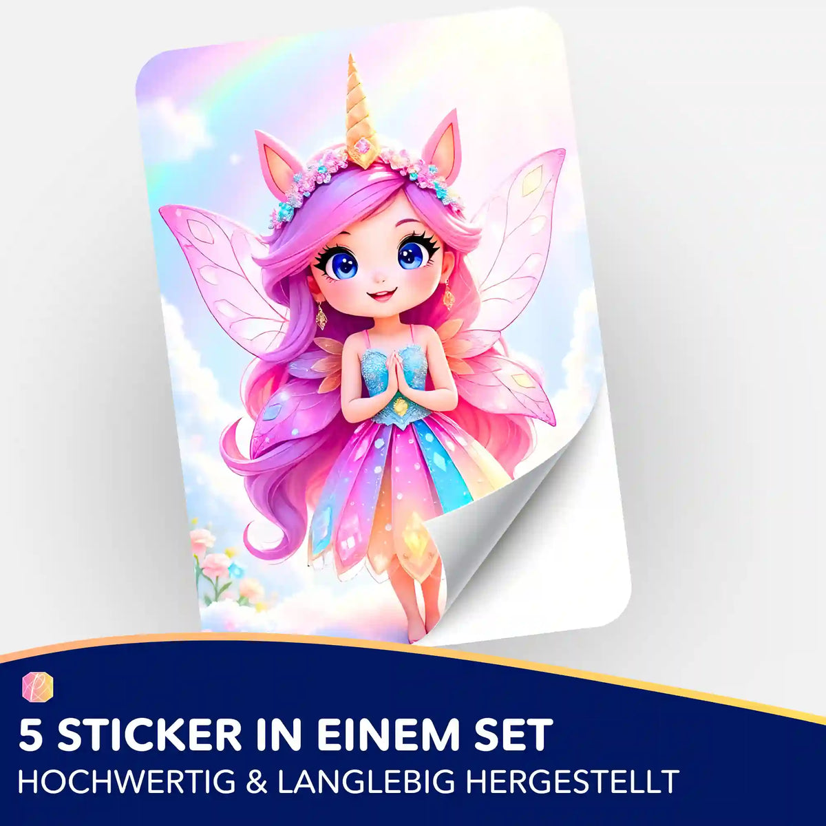 Picmondoo 5er-Set Sticker Fee im Wolkenreich für die Organisation von Diamond Painting Zubehör