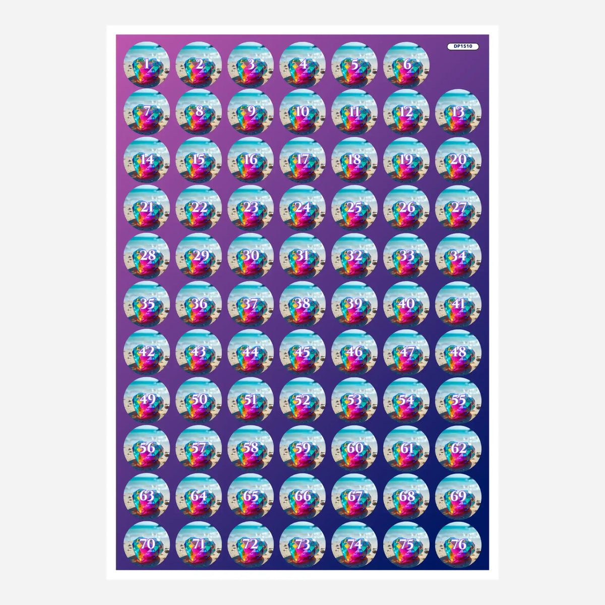 Bunte Diamond Painting Döschenaufkleber mit Crystal Heart Motiv zur perfekten Organisation deiner Steinfarben und Perlen