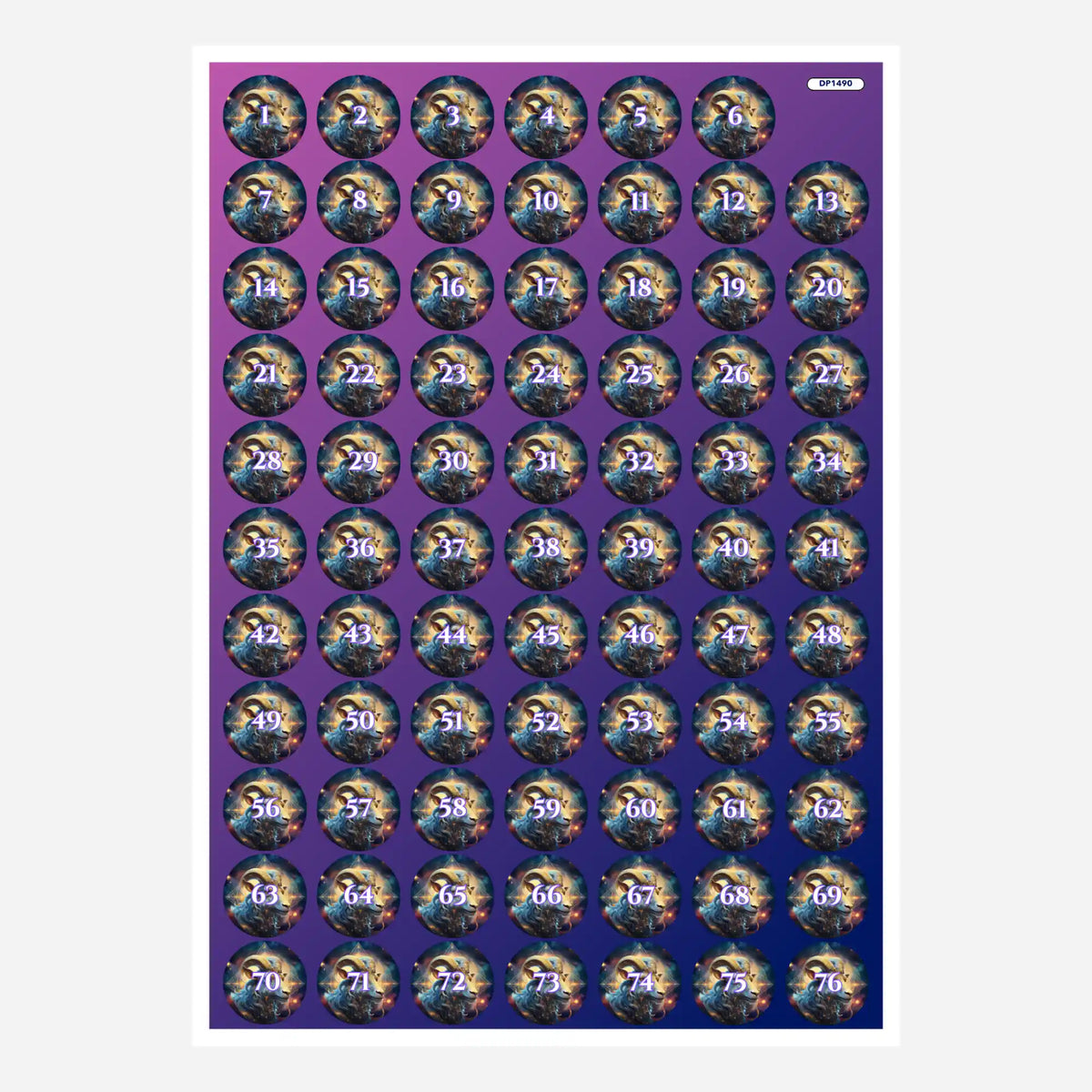 Diamond Painting Döschenaufkleber Steinbock Motiv für eine organisierte Sortierung deines Zubehörs passend zum Set.
