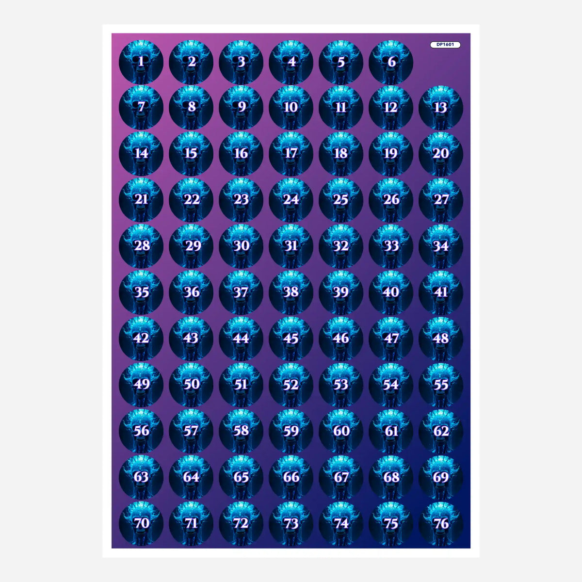 Bunte Diamond Painting Döschenaufkleber im Skull-Design zur Sortierung von Diamant-Steinen und Zubehör.