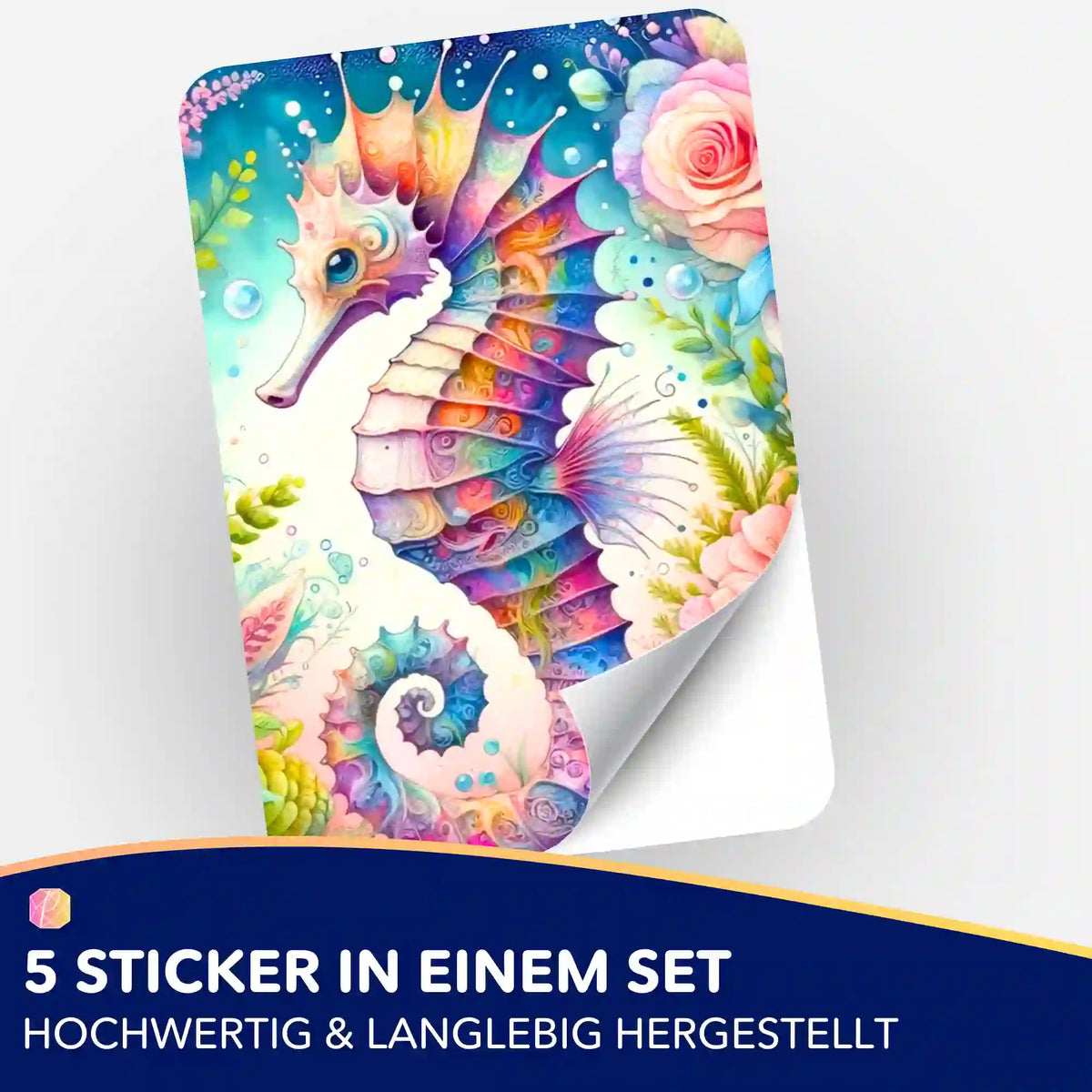 Buntes Seepferdchen Sticker-Set für Diamond Painting Fans und zur Organisation von Malen nach Zahlen Zubehör