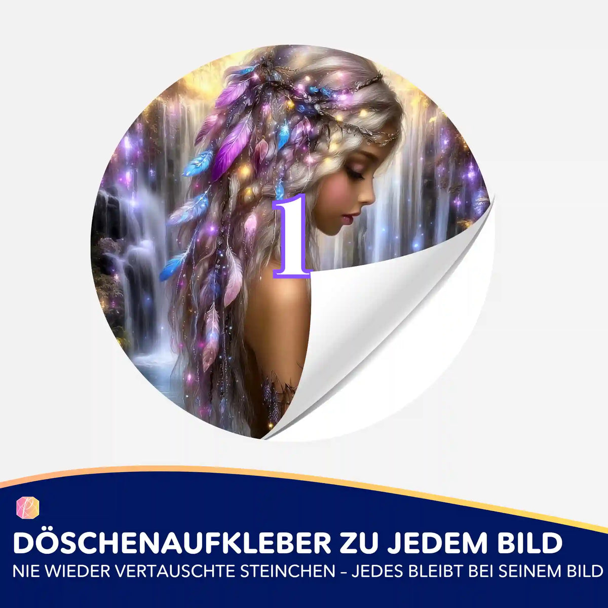 Döschenaufkleber für Diamond Painting Zubehör mit Motiv Elysias Lied zur einfachen Sortierung der Steinfarben