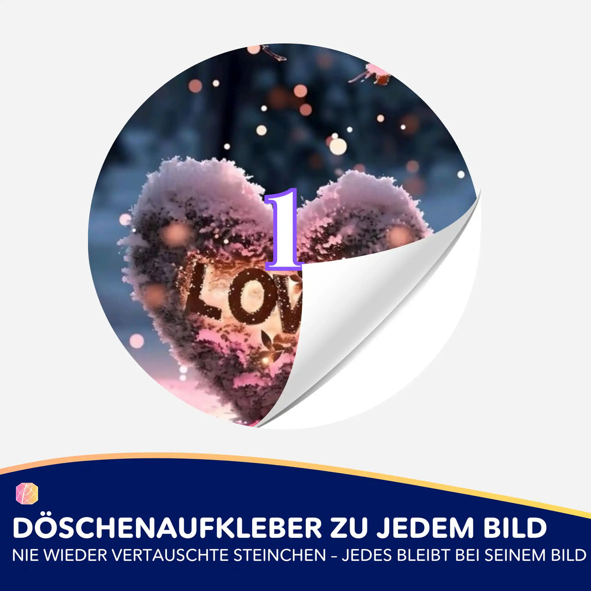 Döschenaufkleber Love Limited Edition für Diamond Painting zur einfachen Organisation deiner Glitzersteine