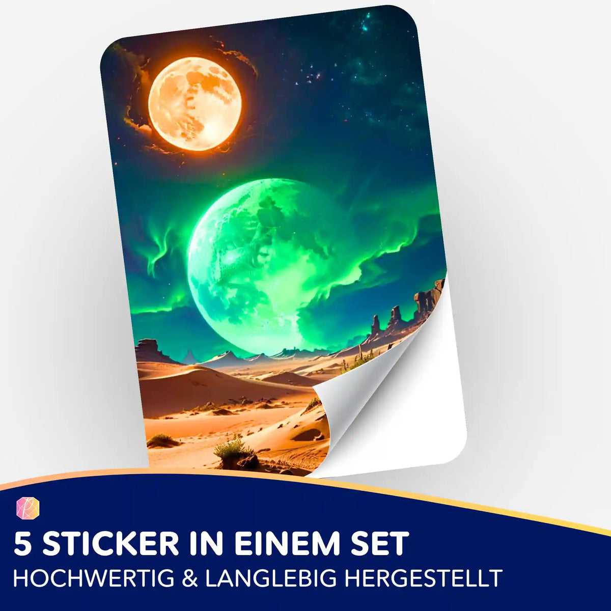 Picmondoo 5er-Set Sticker mit Finsternis Motiv für Diamond Painting und Bastelbedarf zur Organisation