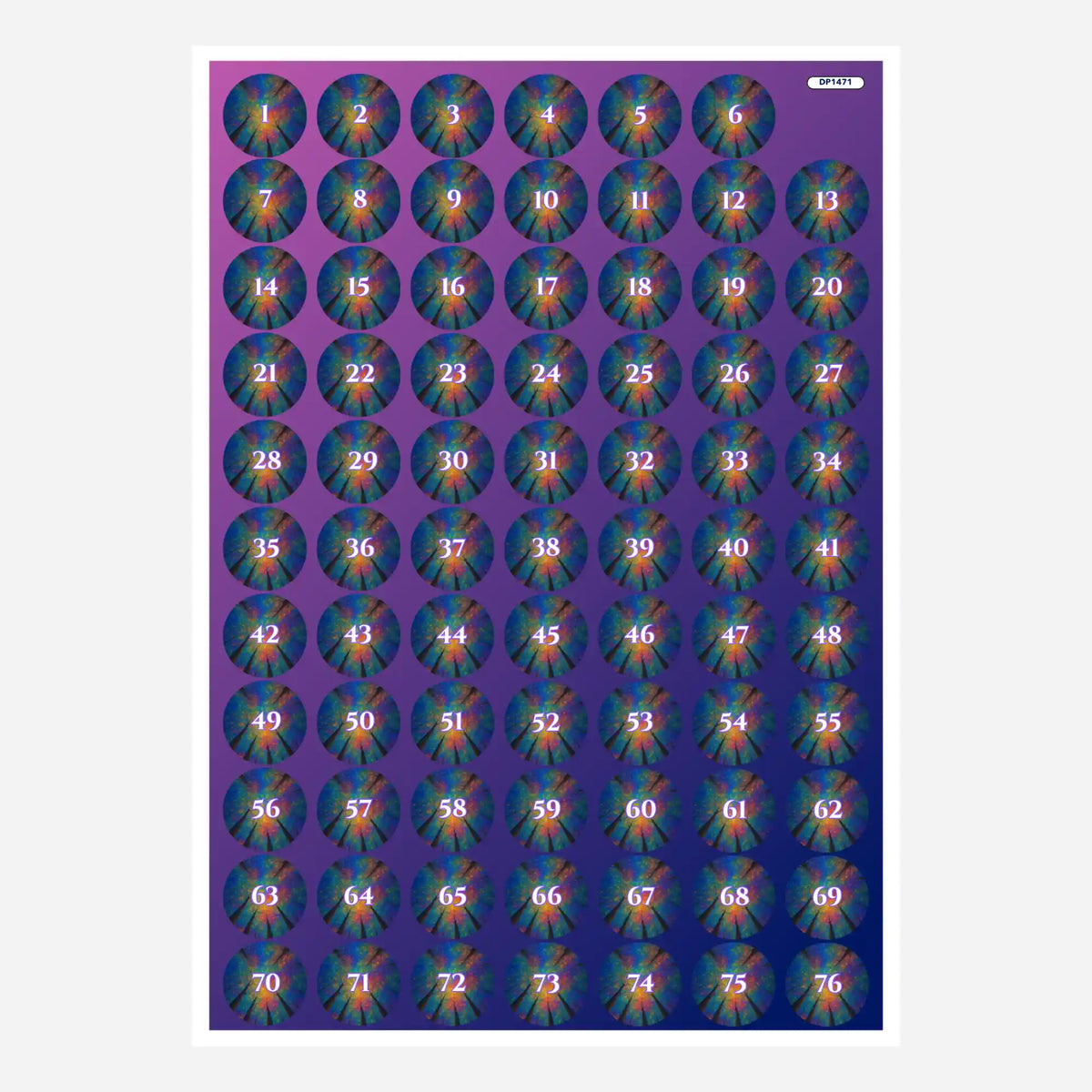 Bunte Diamond Painting Döschenaufkleber mit Regenbogenwald-Motiv zur einfachen Beschriftung deiner Diamanten Painting Steine
