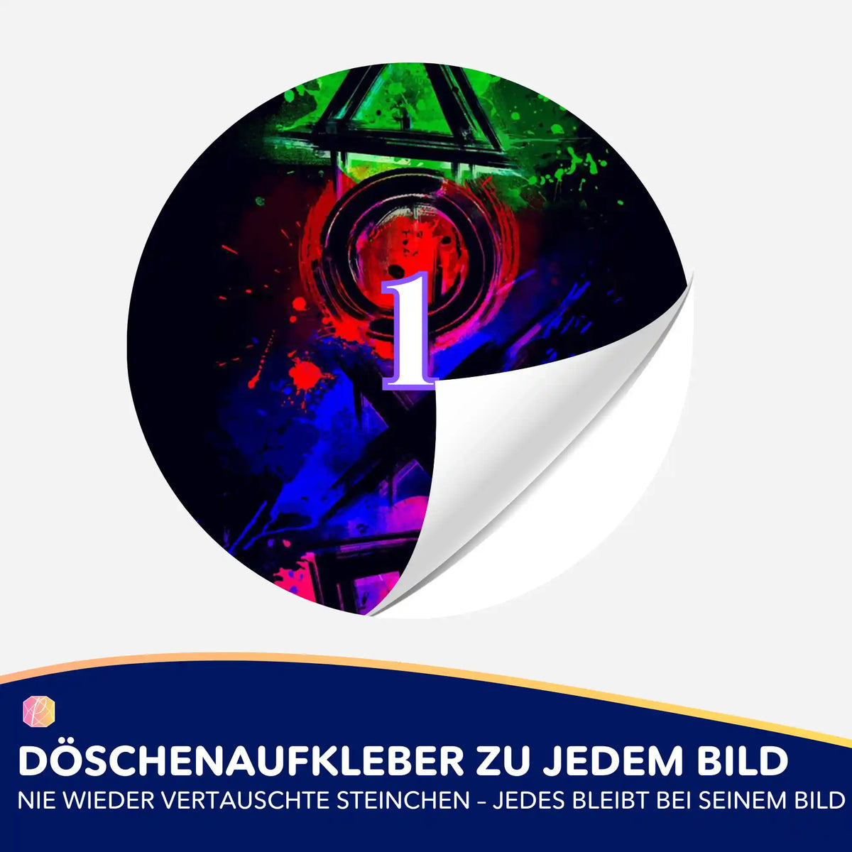 Rundes Döschenaufkleber-Set für Diamond Painting zur organisierten Sortierung von Steinchen für dein DIY-Projekt