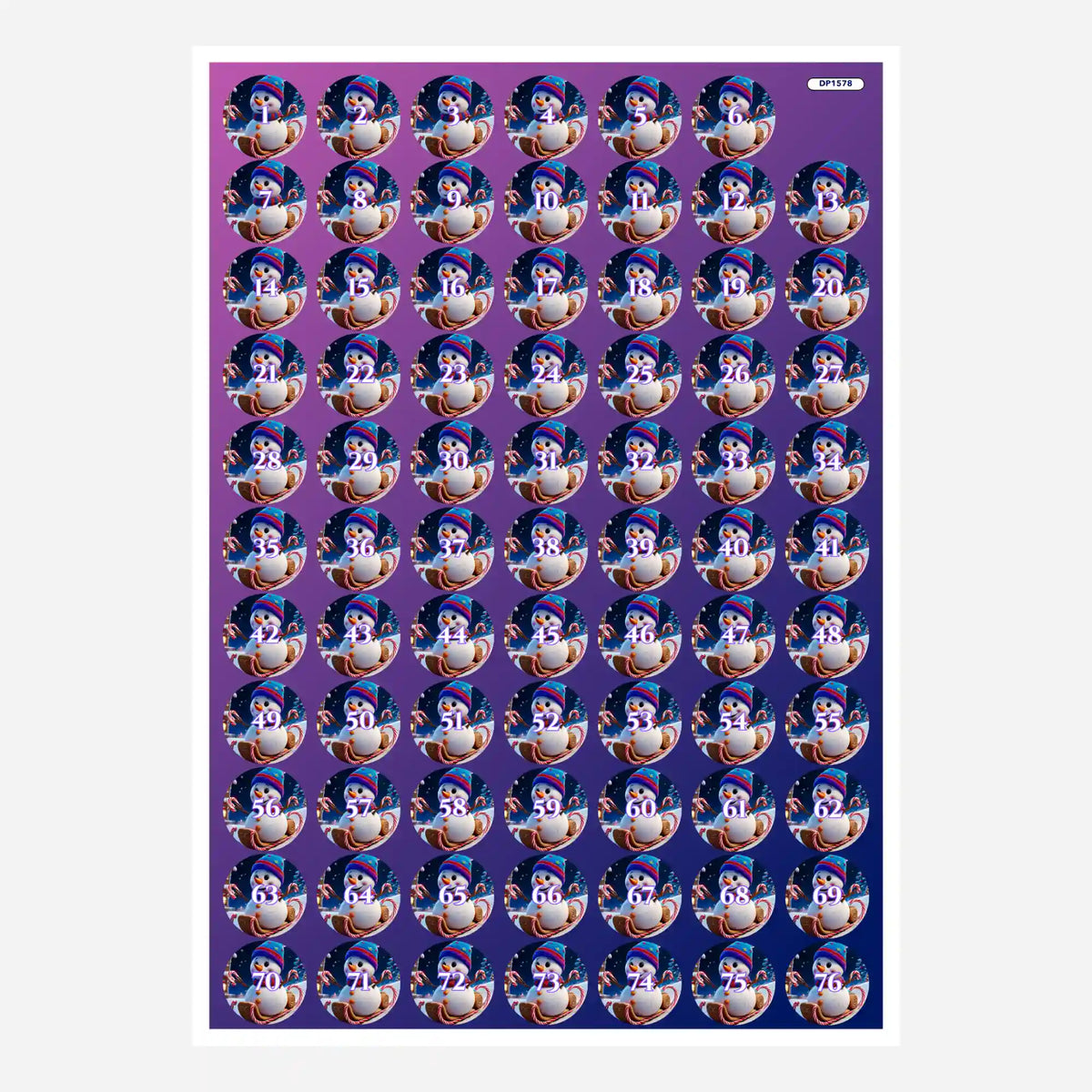 Bogen mit runden Diamond Painting Döschenaufklebern Sweet Schlittenfahrt für die Organisation von Diamanten Farben.