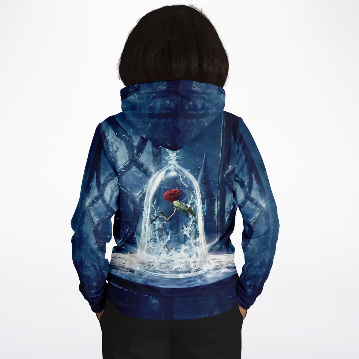 Dreamer Hoodie mit Motiv Rose im Wunderglas, passend zum Stil unserer Diamond Painting und Malen nach Zahlen Sets