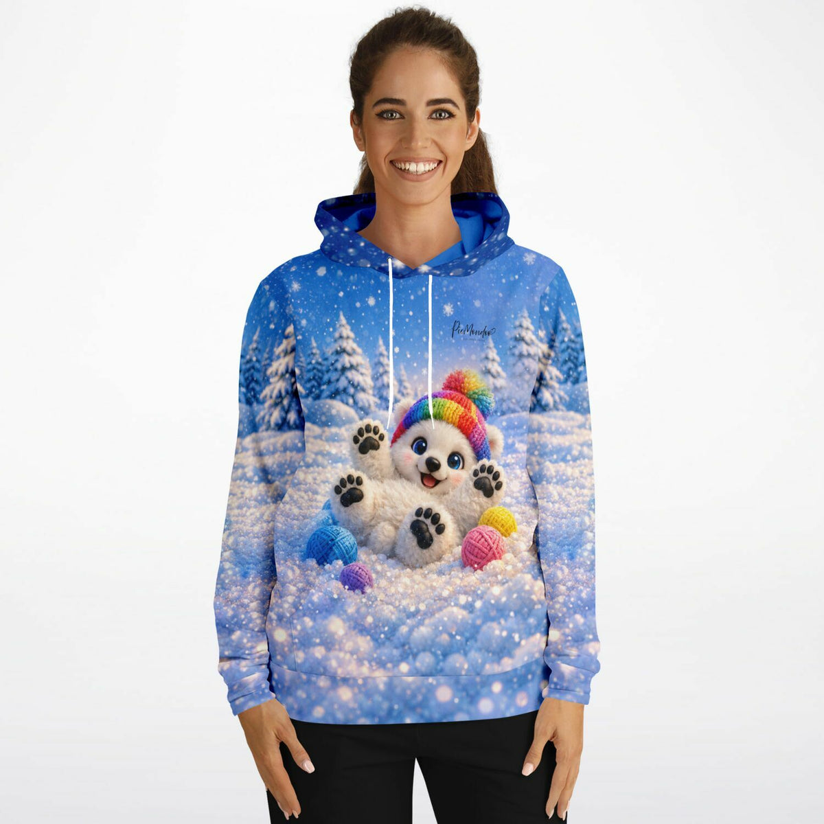 Dreamer Hoodie Winterfreude mit süßem Eisbären-Motiv, perfekt für Fans von Diamond Painting und Malen nach Zahlen