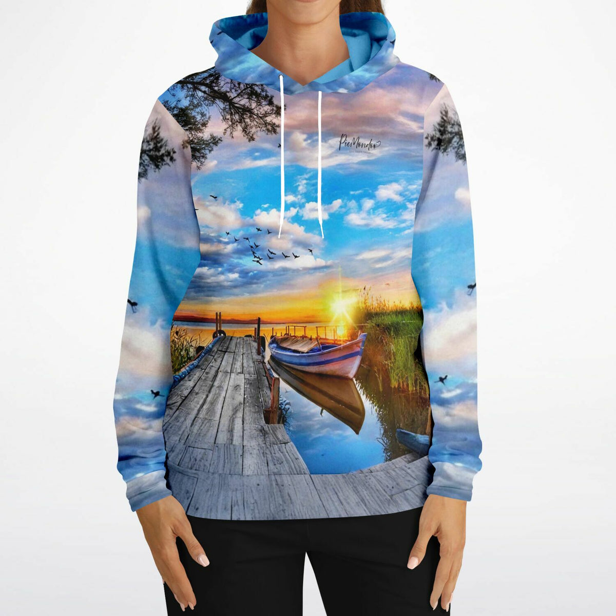 Dreamer Hoodie mit sonnigem See-Motiv für Fans von Diamond Painting und Malen nach Zahlen